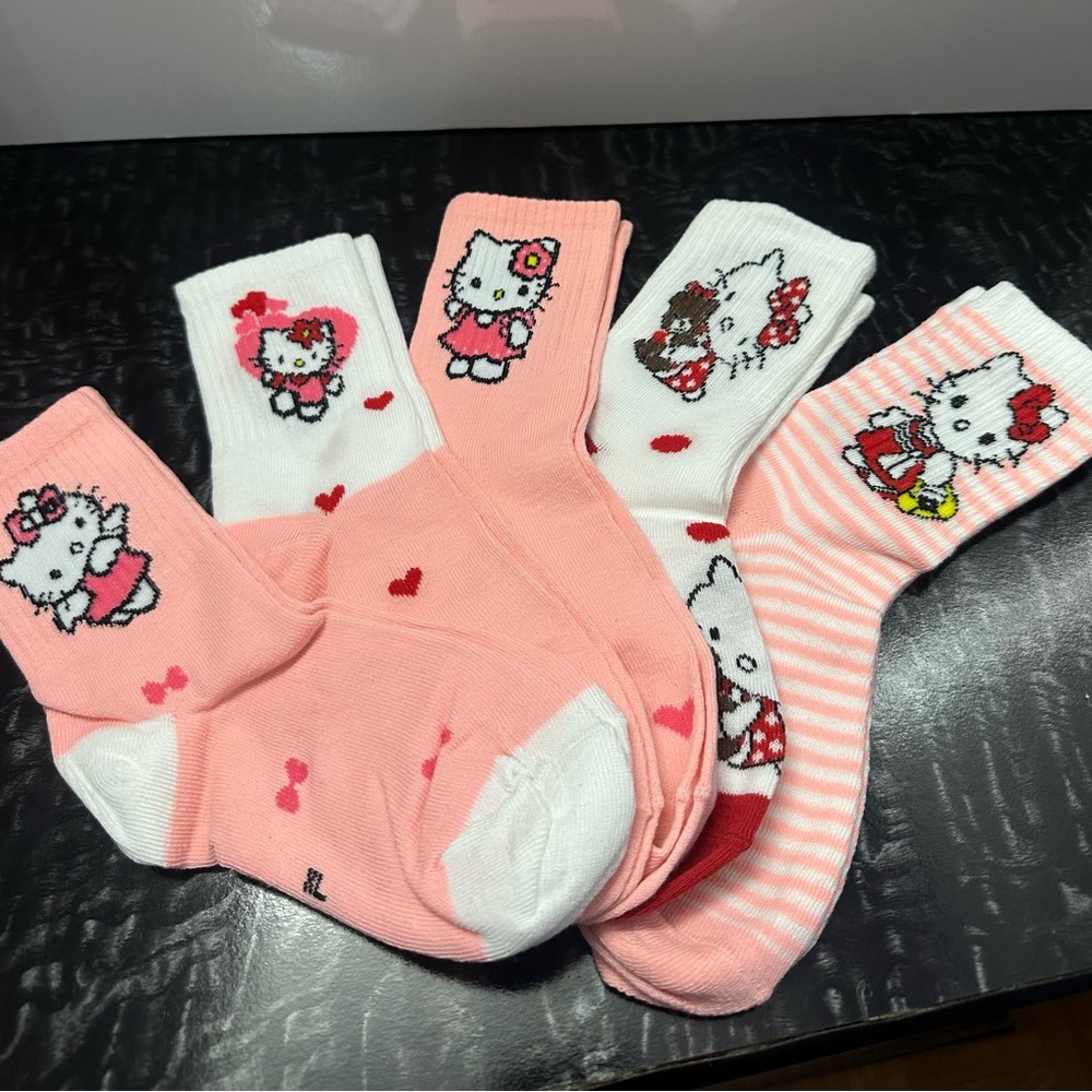 Cute Hello Kitty Socks Set of 5